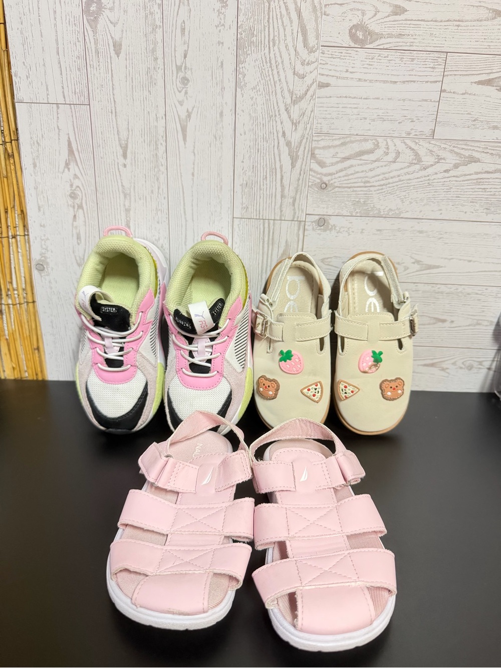 Girls’ 3-Pair Shoe Bundle Size 10 – Puma, Nautica & bebe
